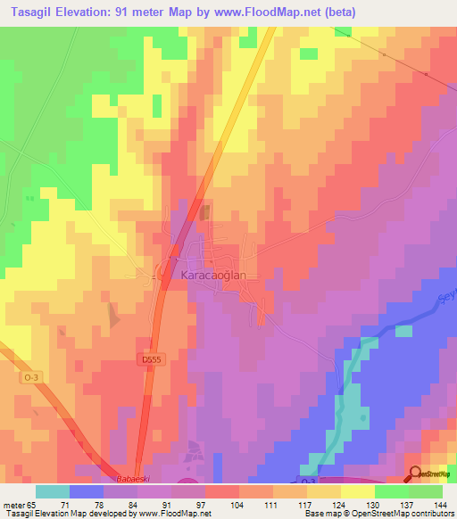 Tasagil,Turkey Elevation Map