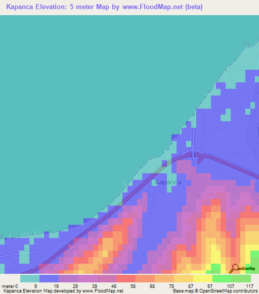 Kapanca,Turkey Elevation Map