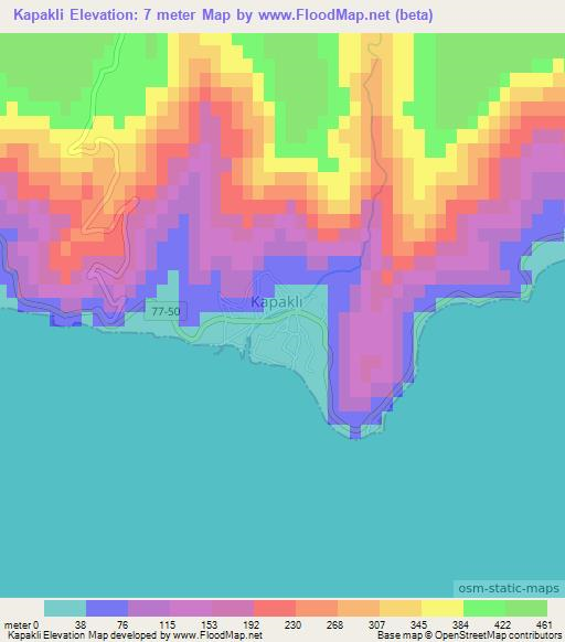 Kapakli,Turkey Elevation Map