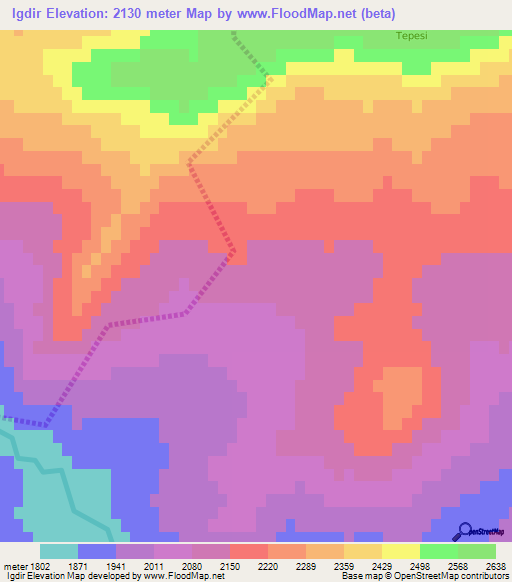 Igdir,Turkey Elevation Map