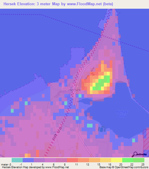 Hersek,Turkey Elevation Map