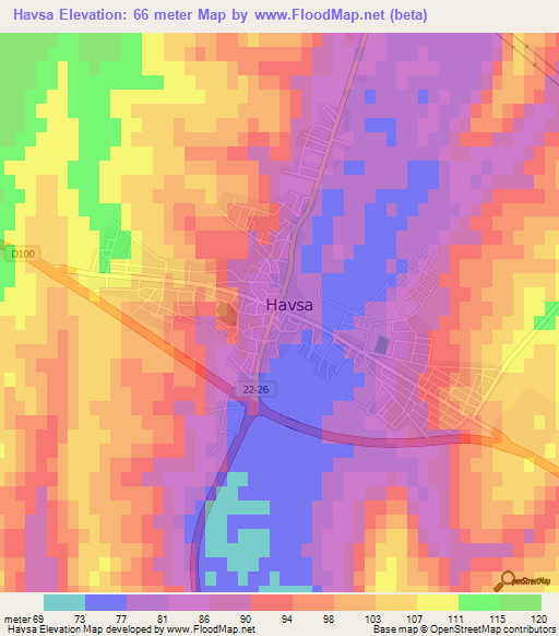 Havsa,Turkey Elevation Map