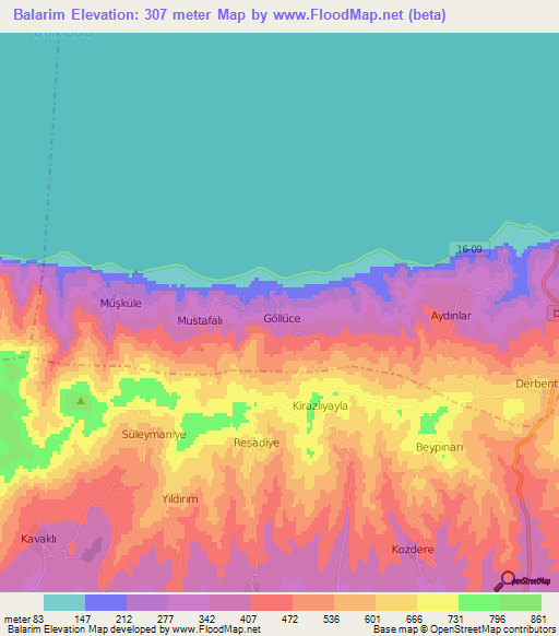 Balarim,Turkey Elevation Map