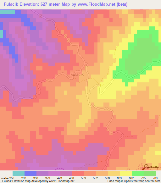 Fulacik,Turkey Elevation Map