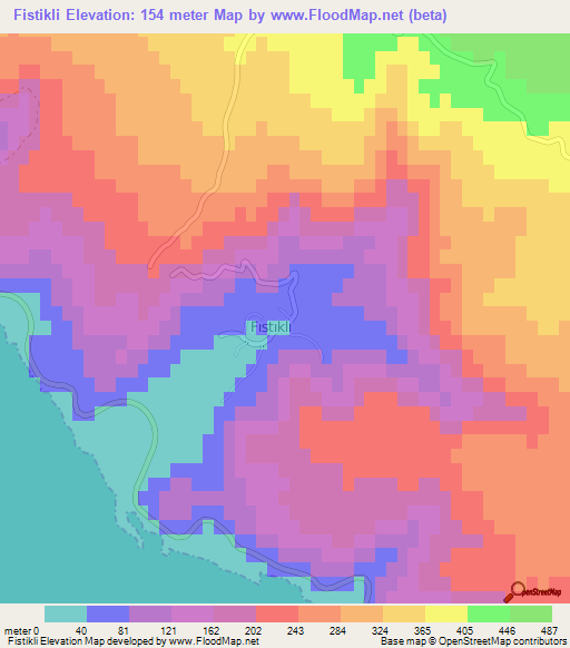 Fistikli,Turkey Elevation Map