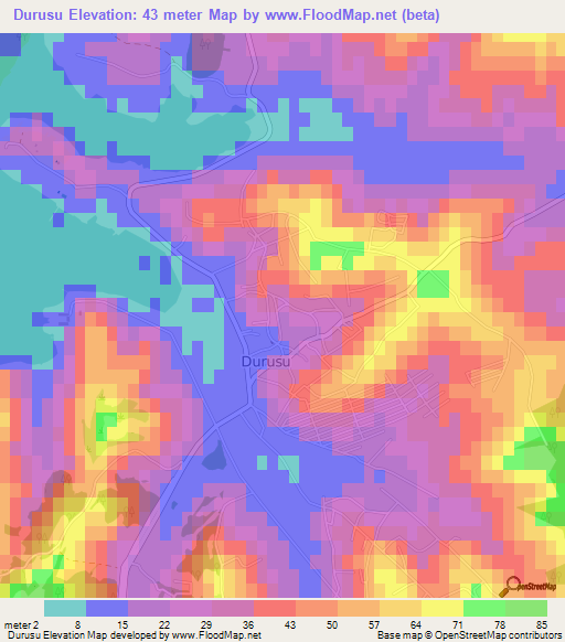 Durusu,Turkey Elevation Map