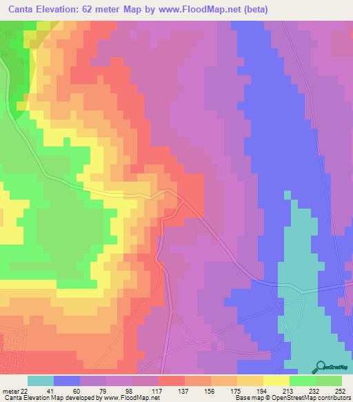 Canta,Turkey Elevation Map