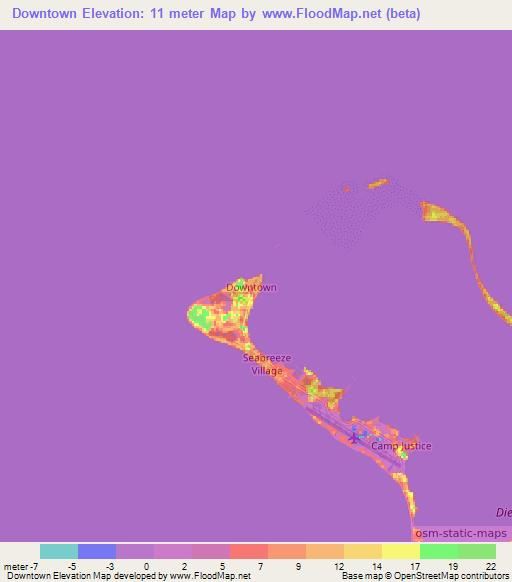 Downtown,British Indian Ocean Territory Elevation Map