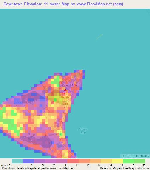 Downtown,British Indian Ocean Territory Elevation Map