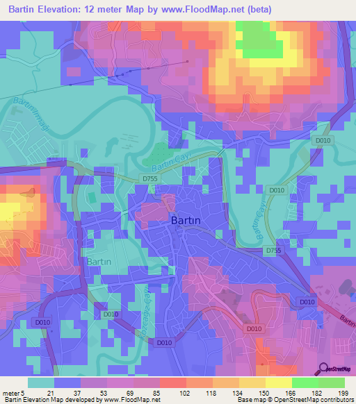 Bartin,Turkey Elevation Map