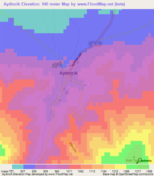 Aydincik,Turkey Elevation Map