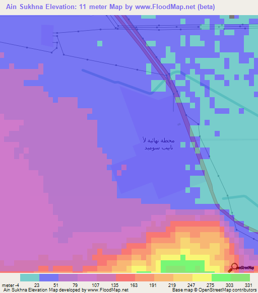 Ain Sukhna,Egypt Elevation Map