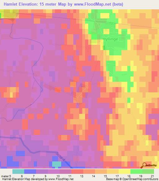 Hamlet,Denmark Elevation Map