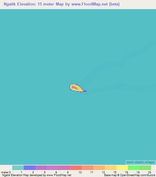 Ngatik,Micronesia Elevation Map