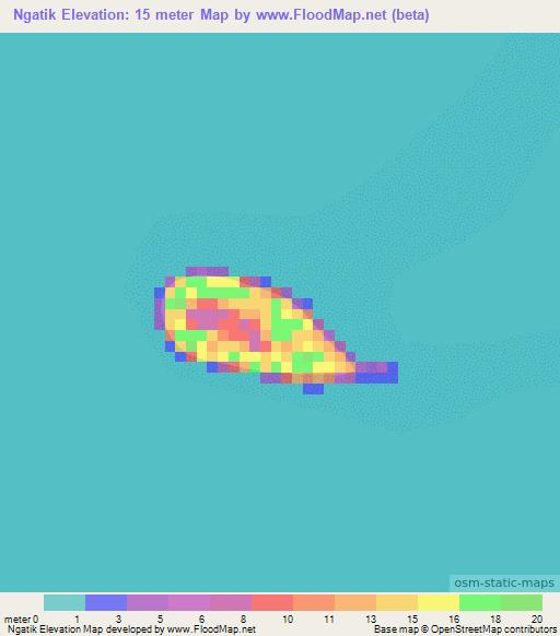 Ngatik,Micronesia Elevation Map