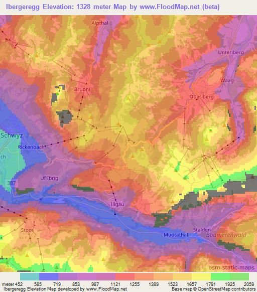 Ibergeregg,Switzerland Elevation Map