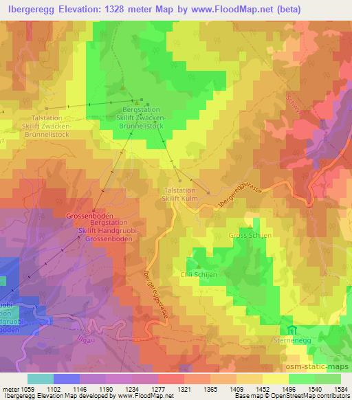 Ibergeregg,Switzerland Elevation Map