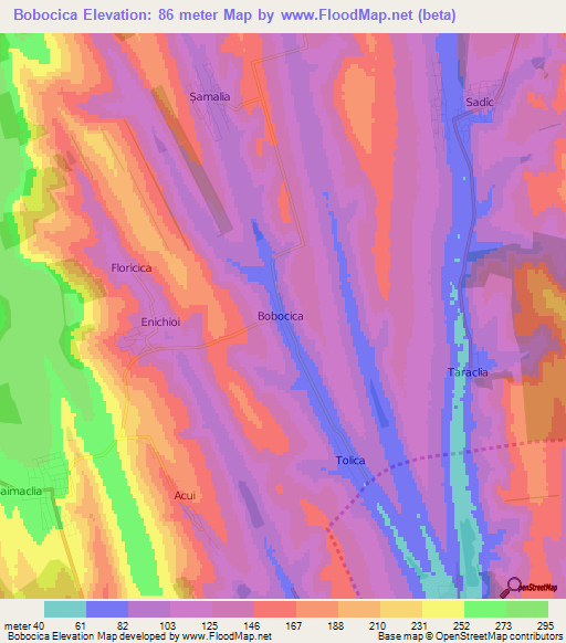 Bobocica,Moldova Elevation Map