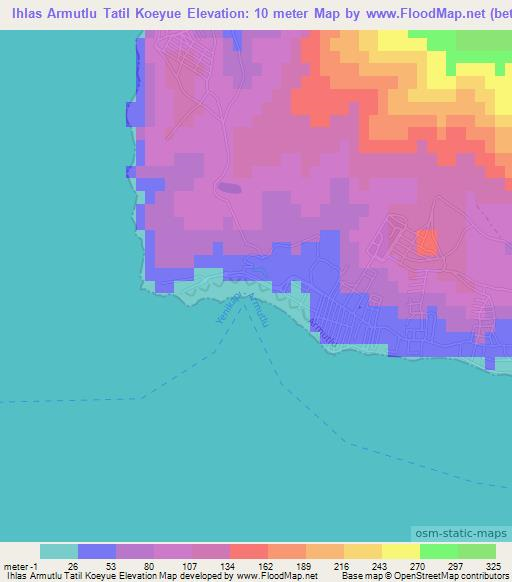 Ihlas Armutlu Tatil Koeyue,Turkey Elevation Map