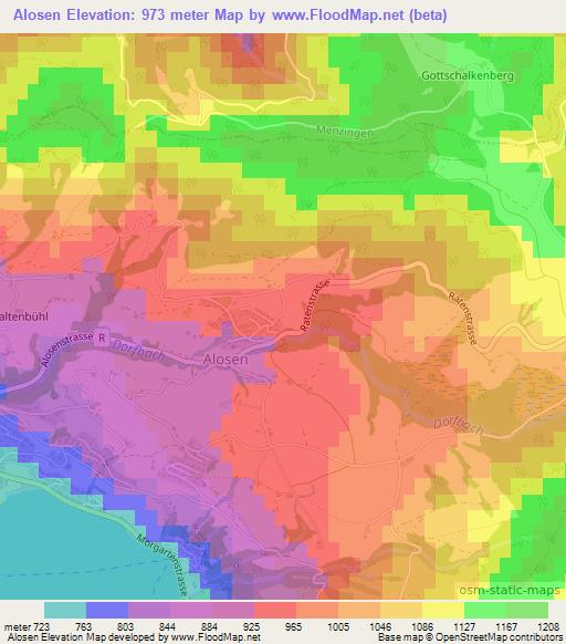 Alosen,Switzerland Elevation Map