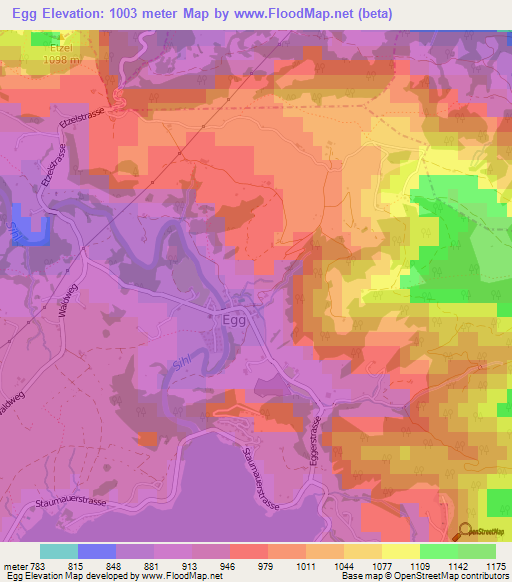 Egg,Switzerland Elevation Map