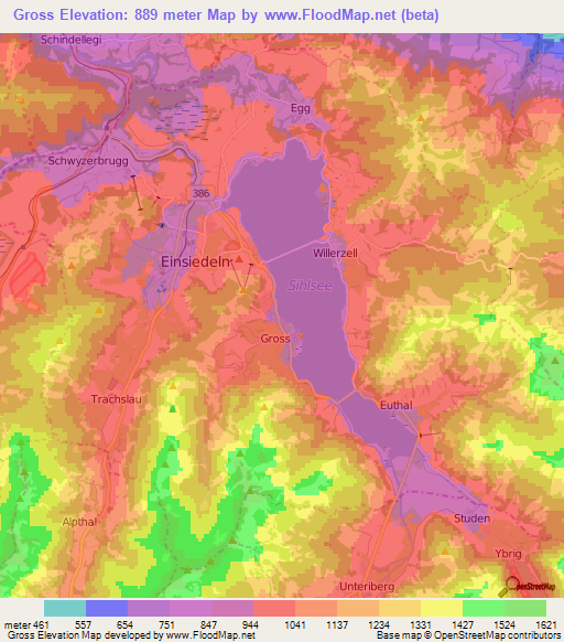 Gross,Switzerland Elevation Map