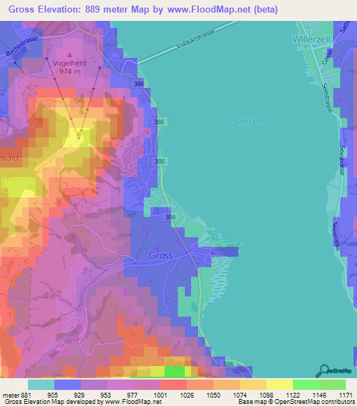 Gross,Switzerland Elevation Map