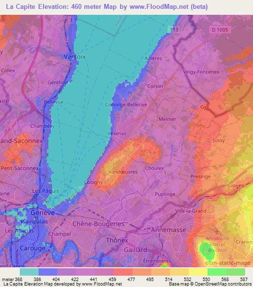 La Capite,Switzerland Elevation Map