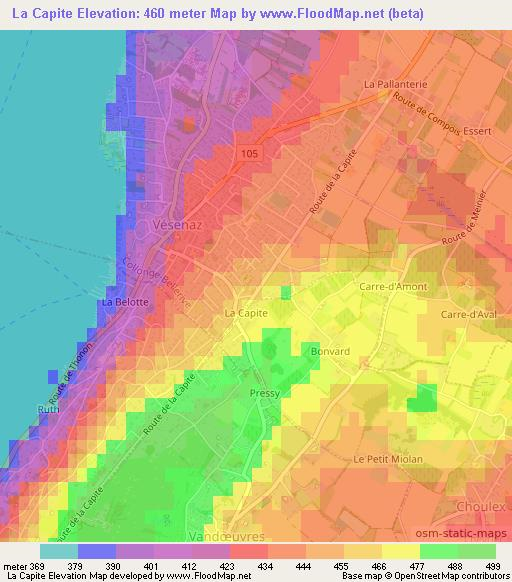 La Capite,Switzerland Elevation Map