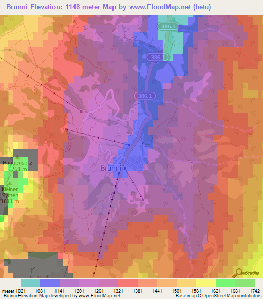 Brunni,Switzerland Elevation Map