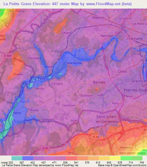 La Petite Grave,Switzerland Elevation Map