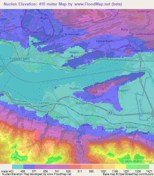 Nuolen,Switzerland Elevation Map