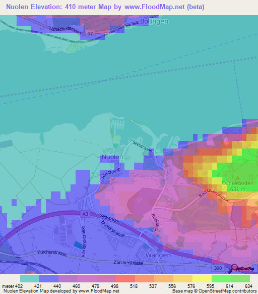 Nuolen,Switzerland Elevation Map