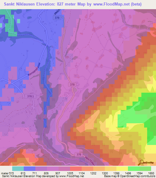 Sankt Niklausen,Switzerland Elevation Map
