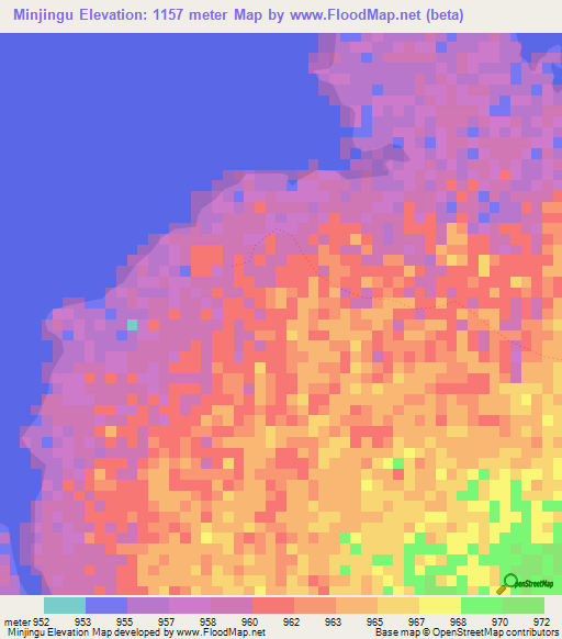 Minjingu,Tanzania Elevation Map