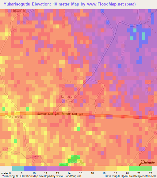 Yukarisogutlu,Turkey Elevation Map