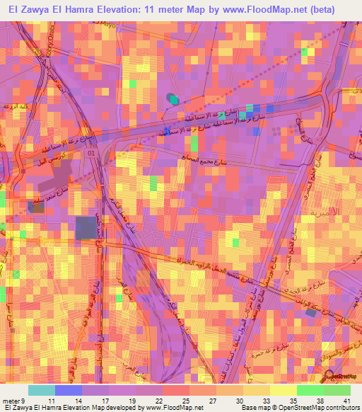 El Zawya El Hamra,Egypt Elevation Map