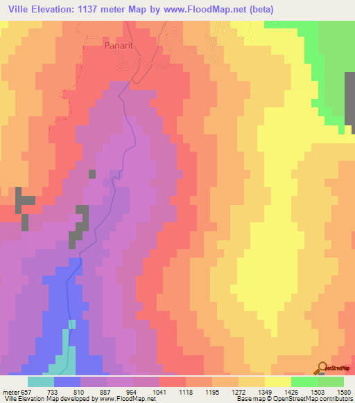 Ville,Albania Elevation Map