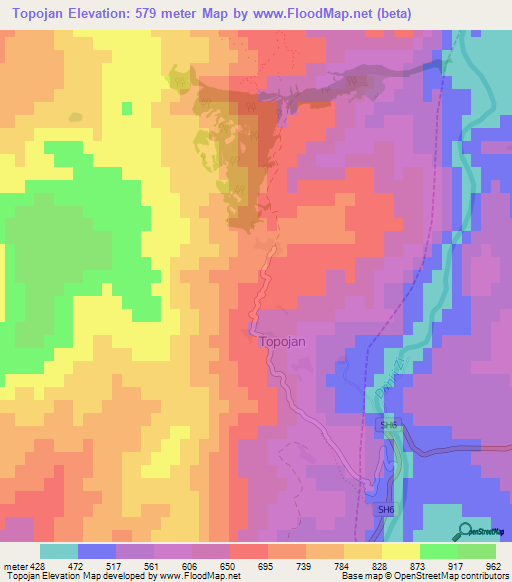 Topojan,Albania Elevation Map