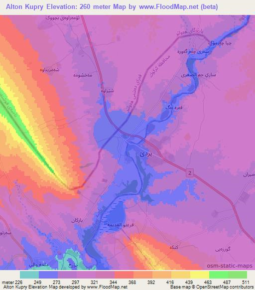 Alton Kupry,Iraq Elevation Map