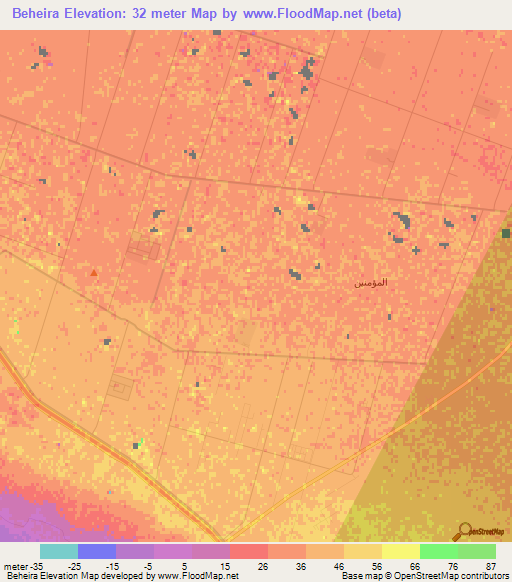 Beheira,Egypt Elevation Map