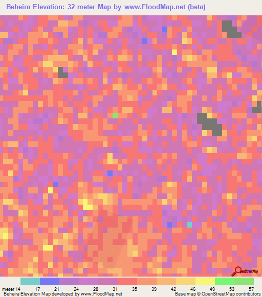 Beheira,Egypt Elevation Map