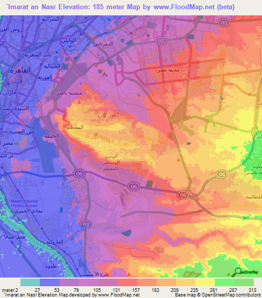 `Imarat an Nasr,Egypt Elevation Map