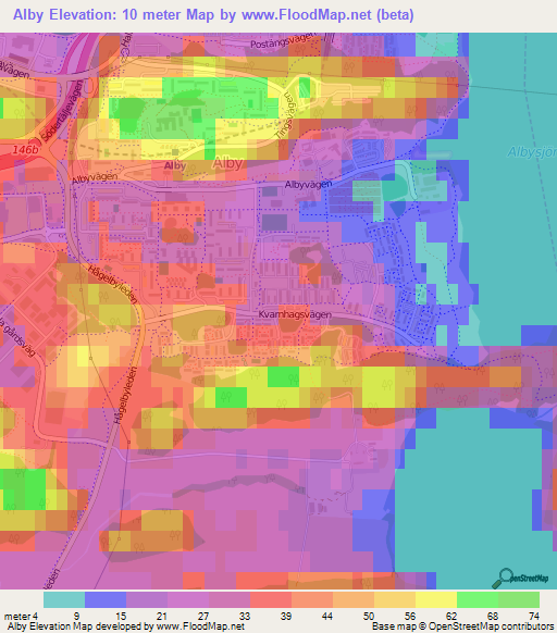 Alby,Sweden Elevation Map