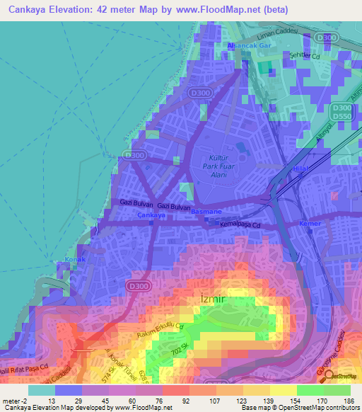 Cankaya,Turkey Elevation Map