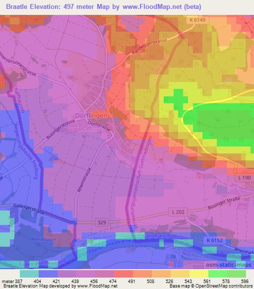 Braatle,Switzerland Elevation Map