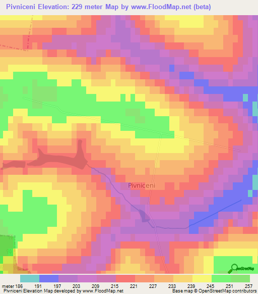 Pivniceni,Moldova Elevation Map