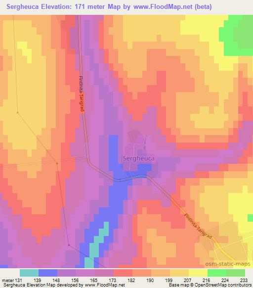 Sergheuca,Moldova Elevation Map