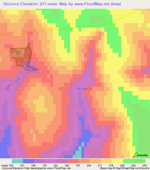 Iliciovca,Moldova Elevation Map