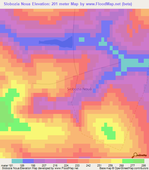 Slobozia Noua,Moldova Elevation Map